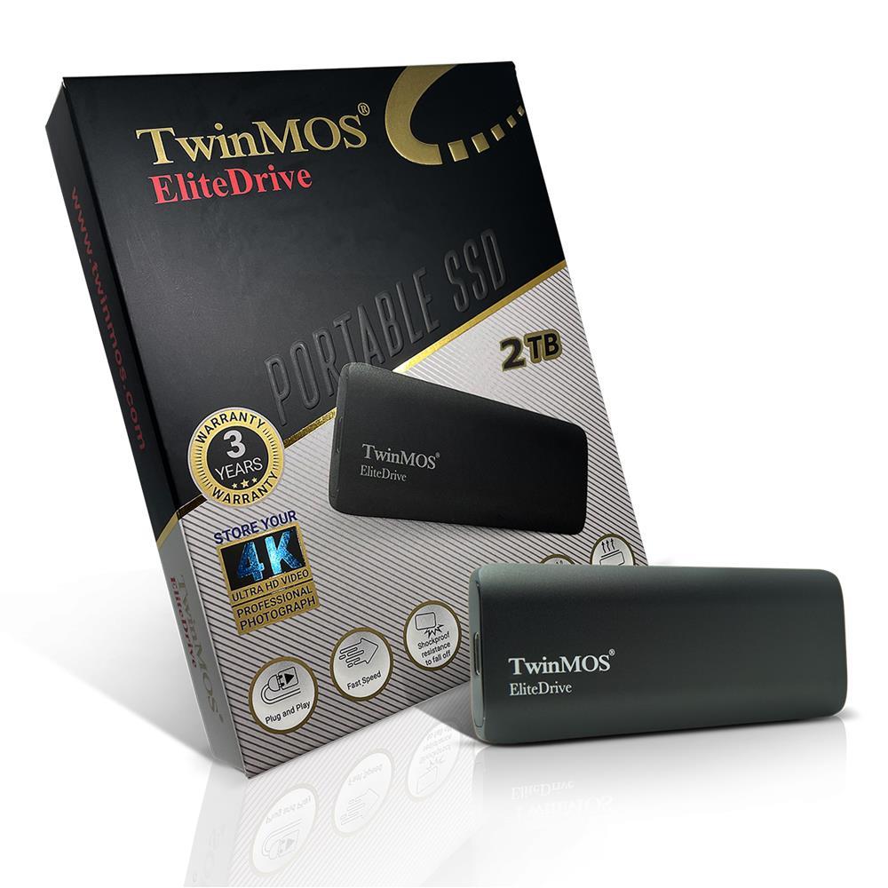 TwinMOS 2TB Taşınabilir External SSD USB 3.2-Type-C (Dark Grey) Harici Ssd  (PSSD2TBMEDB)