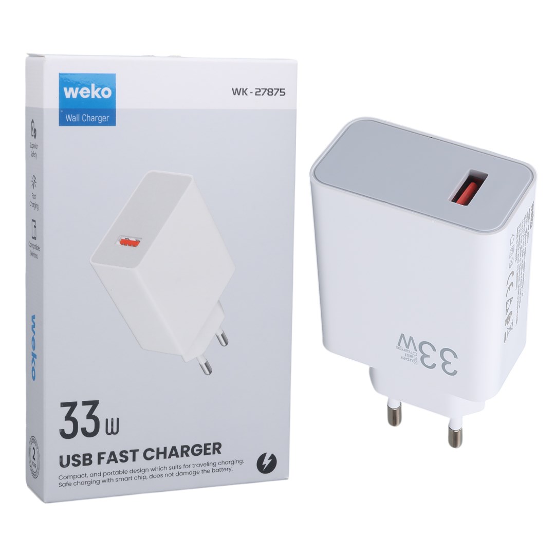 WEKO WK-27875 M11 33W TURBO USB ŞARJ BAŞLIK ADAPTÖRÜ