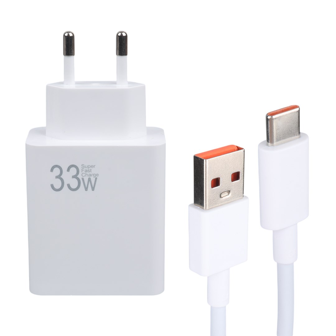 WEKO WK-27876 M11 33W TURBO USB ŞARJ BAŞLIK ADAPTÖRÜ + TYPE-C KABLO