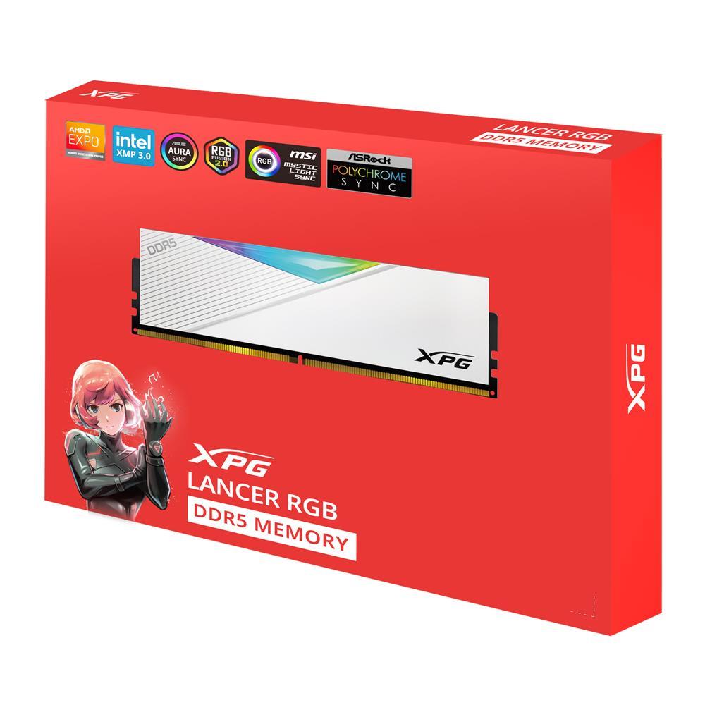 XPG 16GB-2 Lancer RGB DDR5 7200MT-s CL 34-46-46 1.4V Soğutuculu PC Ram