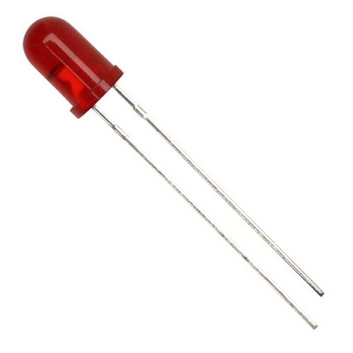 HALMET MANTAR LED 5MM ŞEFFAF KIRMIZI