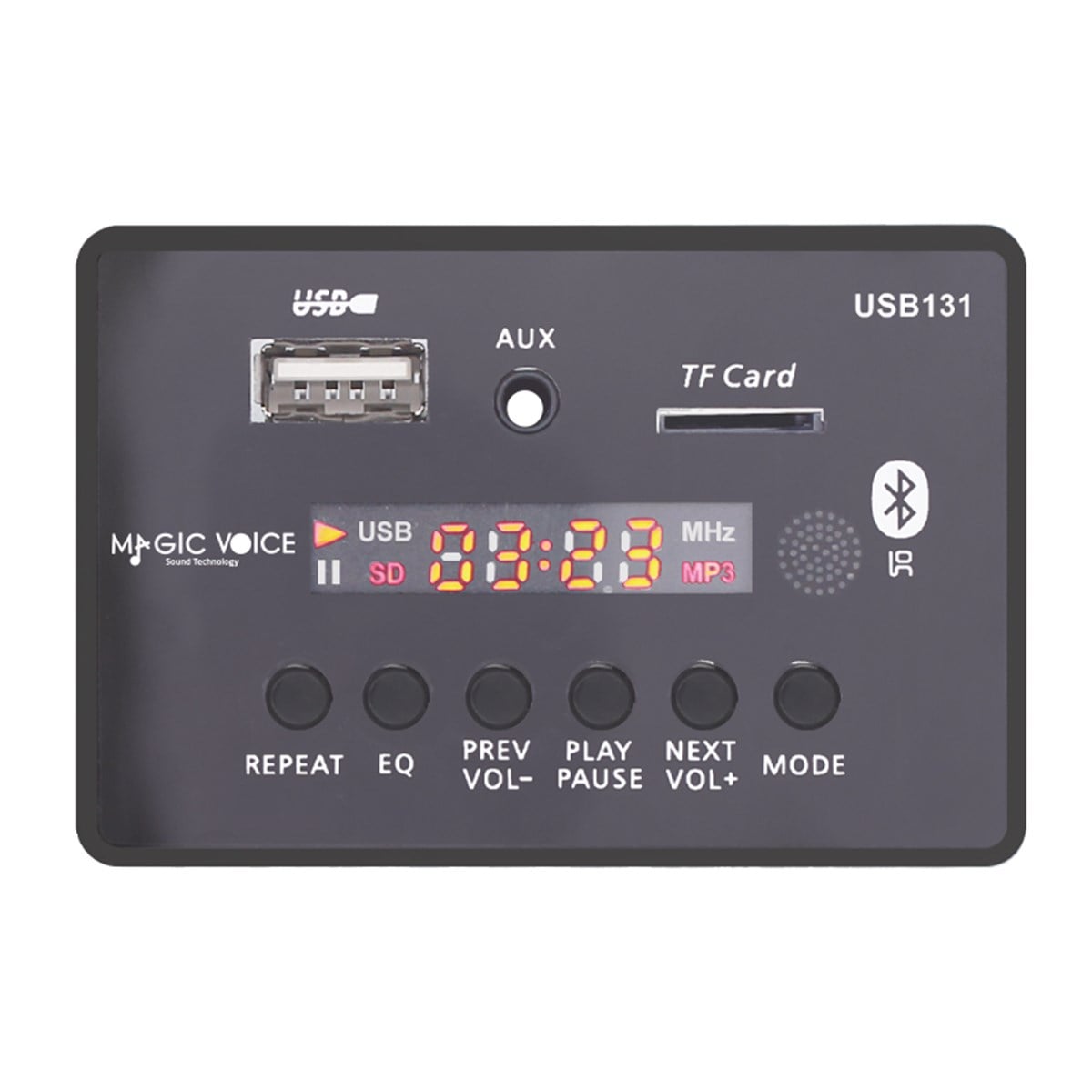 MAGICVOICE MV-14907 USB/SD/MIC/AUX/BLUETOOTH KUMANDALI EKRANLI OTO TEYP ÇEVİRİCİ DİJİTAL PLAYER BOARD