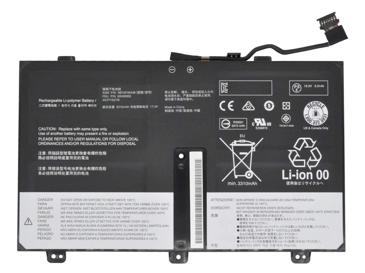 RETRO Lenovo ThinkPad Yoga 14 20D, 00HW001 Notebook Bataryası