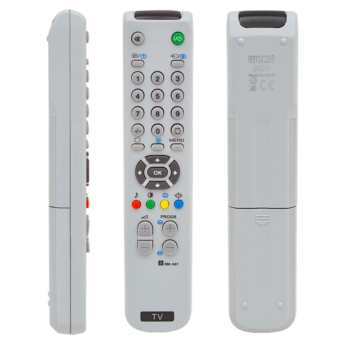WEKO KT SONY RM 887 KV-21FT2K KV-21FX30E KV-25FX20A BEYAZ TV KUMANDA