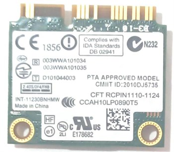Dell N5110 Wifi Kartı INTEL P/N 2010dj5735 , AC72896B52B5, 11230BNHMW , STOK:Z-64
