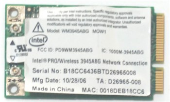 INTEL WM3945ABG MOW1 D26965-008 MX6930  , T2400  NB WİFİ KARTI STOK:Z-64