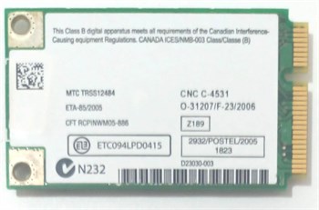 INTEL WM3945ABG MOW1 D26965-008 MX6930  , T2400  NB WİFİ KARTI STOK:Z-64