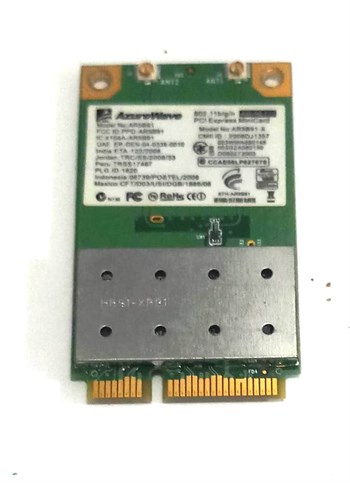 Atheros Ar5b91 9281 Abgn Pci-e 802.11b/g/n Wireless Wifi Card 2.4 Ghz 300m STOK: 20