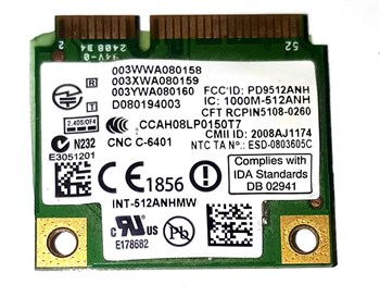 Intel WiFi Bağlantısı 5100 512AN HMW 300 M yarım mini pcie 2.4G/5G dual band kablosuz ağ kart STOK: Z 70