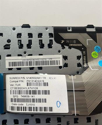 Orijinal HP 15-R215NT  V140502Ak1 V140502Ak1 Ne V140502Ak1-Tr Klavye (Siyah Tr)  Stok: Z100