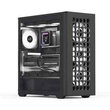 Aerocool D502A 4x12cm A-RGB Fanlı, Şık Mesh Ön Panel, Tempered Cam Yan Panel, USB Type-C, ATX