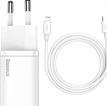 Baseus TZCCSUP-B02 20W C+C Beyaz Şarj Aleti