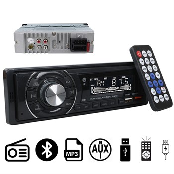CARSTAR CS-950 7 RENKLİ ÇİFT USB/SD/FM/AUX/BLUETOOTH KUMANDALI OTO TEYP 4X60 WATT