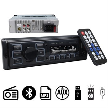 CARSTAR CS-970 7 RENKLİ ÇİFT USB/SD/FM/AUX/BLUETOOTH KUMANDALI OTO TEYP 4X60 WATT