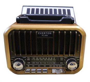 Everton RT-685  Şarjlı,Solarlı  Nostaljik Radyo ( Bluetooth-USB-SD-FM)