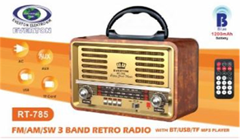 Everton RT-785  Bluetooth Usb-Micro Sd Nostaljik Radyo