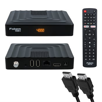 FOBEM VISION S HİBRİT 4GB RAM 32GB HDD 1.5GHZ SES KOMUTLU UYDU ALICILI ANDROID 14 TV BOX (TUNERLİ)