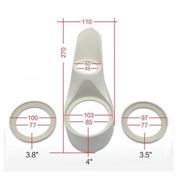 FOR-X XYP-POD2 3.5 - 3.8 - 4 TWEETER MONTAJ YUVASI 1 ÇİFT (PLASTİK)
