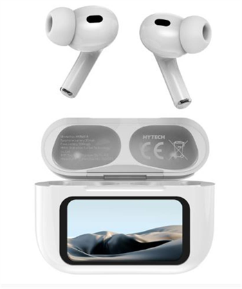 Hytech HY-TWS16 Beyaz Mobil Telefon Uyumlu Bluetooth 5.4V Ekranlı TWS Mikrofonlu Kulaklık