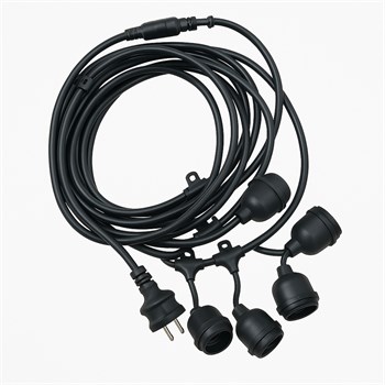 LEDX KB00001 5Lİ E27 DUY SIRALI 5 METRE LAMBA KABLOSU (5 ADET DUY İÇERİR)