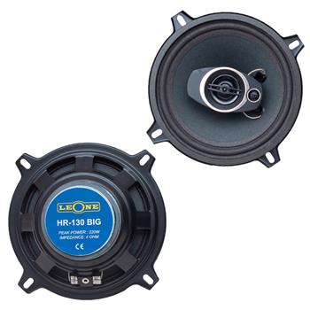 LEONE HR-130 BIG 13 CM 220 WATT MAX 110 WATT RMS 3 YOLLU METAL ÇERÇEVELİ 2Lİ TAKIM KUTULU OTO HOPARLÖR