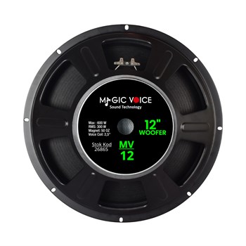 MAGİCVOİCE MV-12 MAX 600W / RMS 300 WATT 12 30 CM WOOFER YEDEK HOPARLÖR