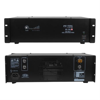 MAGICVOICE MV-1550 500 WATT 4-8 OHM 100 V 19 RACK HAT TRAFOLU POWER ANFİ