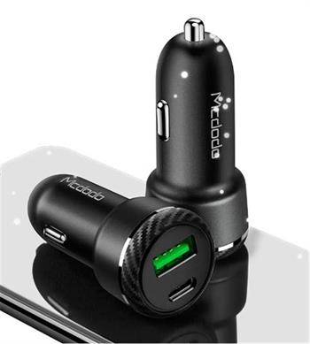 MCDODO CC-5970 36W PD+QC 3.0 1xType-C 1xUSB Girişli Araç Çakmak Şarj - Siyah