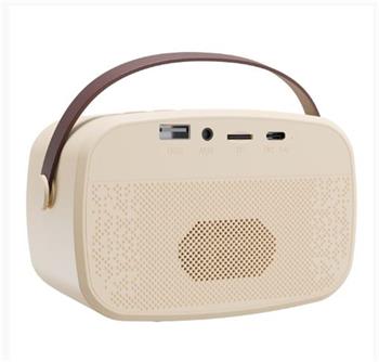 Mikado MD-57BT Endless 5W Bej TF + USB + AUX + BT Destekli 2 Wireless Karaoke Mikrofon 1200mAh