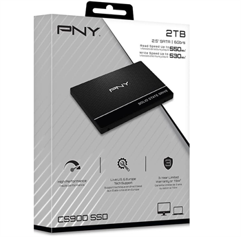 Pny 2Tb CS900 SSD7CS900-2TB-RB 550-530MB-S SSD Sata-3 Disk