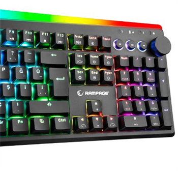 Rampage KB-R97 X-TRACER Siyah  RGB Aydınlatmalı Red SwitchGaming Oyuncu Mekanik Klavye