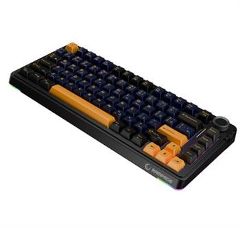 Rampage Quell Siyah Hot Swap 2.4G + BT Wireless RGB Gasket Oil Switch Türkçe Q PBT  Mekanik Klavye