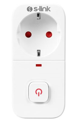 S-link SL-010 16A-250V 750 Joule Anahtarlı Isıya Duyarlı Devre ve Akım Korumalı Tekli Priz