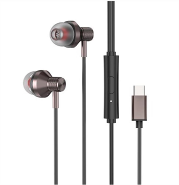 S-link SL-TPK03 TypeC Telefon Uyumlu Metal Siyah Kulak İçi Mikrofonlu Kulaklık