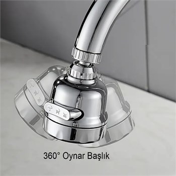 SUNUP SN-27115 3 KADEMELİ TASARRUFLU MUSLUK BAŞLIĞI 360 DERECE