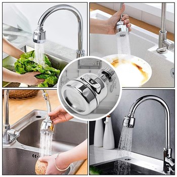 SUNUP SN-27115 3 KADEMELİ TASARRUFLU MUSLUK BAŞLIĞI 360 DERECE