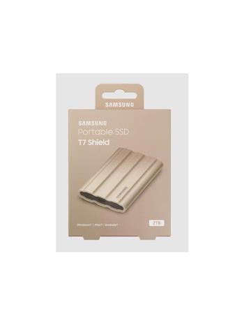 Samsung 2TB T7 Shield Usb 3.2 (Okuma 1050MB - Yazma 1000MB) Bej Taşınabilir SSD Disk MU-PE2T0K-WW