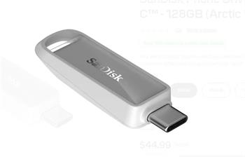 Sandisk SDIXS0N-256G-GN6NE 256GB Phone Drive with USB-C-128GB (Arctic White) Flash Bellek