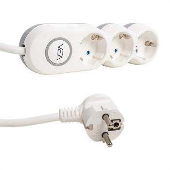 VEA VE-2S3S 3LÜ 1.5 METRE KABLOLU ANAHTARLI GRUP PRİZ