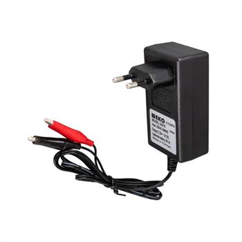 WEKO 8.4 VOLT - 1 AMPER KROKODİL UÇLU PRİZ TİP KIRMIZI YEŞİL LEDLİ YERLİ ÜRETİM AKÜ ŞARJ ADAPTÖRÜ (OUT:61A)