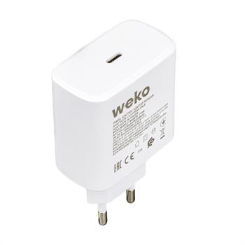 WEKO WK-21440 S11-C 25 WATT BEYAZ ŞARJ BAŞLIK ADAPTÖRÜ + TYPE-C TO TYPE-C KABLO (NO:9T)