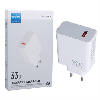 WEKO WK-27875 M11 33W TURBO USB ŞARJ BAŞLIK ADAPTÖRÜ