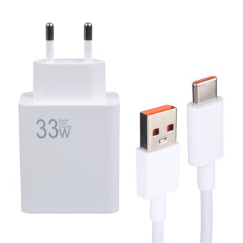 WEKO WK-27876 M11 33W TURBO USB ŞARJ BAŞLIK ADAPTÖRÜ + TYPE-C KABLO