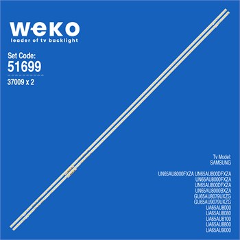 WKSET-6699 37009X2 JL.E650X1720-408BS-R8P  2 ADET LED BAR (64LED)