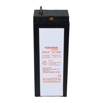 YOKOHAMA YH-41.2 4 VOLT - 1.2 AMPER KURU AKÜ  (35 X 22 X 91 MM)