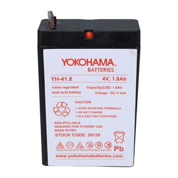 YOKOHAMA YH-41.8 4 VOLT - 1.8 AMPER KURU AKÜ (22 X 50 X 75 MM)
