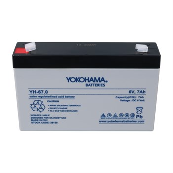 YOKOHAMA YH-67.0 6 VOLT - 7 AMPER KURU AKÜ (150 X 30 X 94 MM)