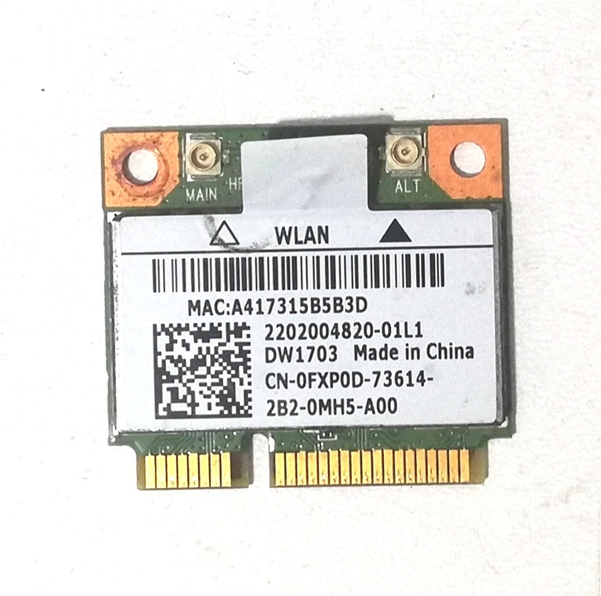 WIFI Kart - BluetoothDELL 3521 Wifi Kartı CN-0FXP0D-73614 Stok-Z60