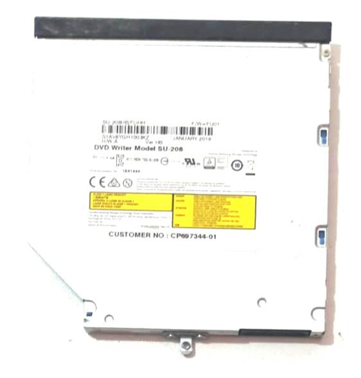 Optik Sürücü - DVDFUJITSU SU-208HB optik disk sürücü Dahili DVD±RW Siyah CP697344-01 STOK :Z-60
