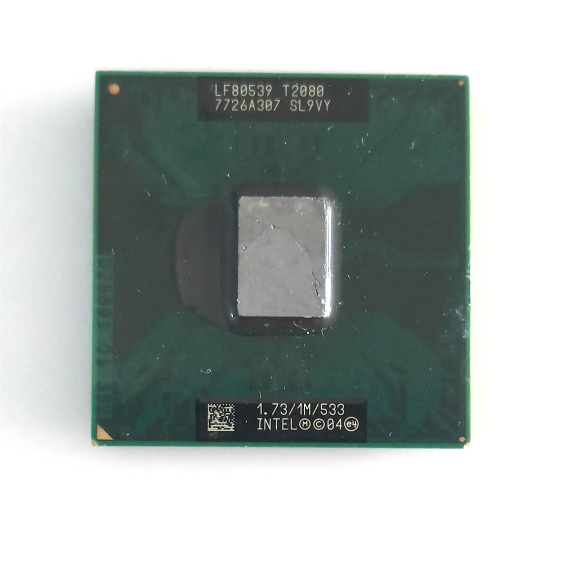 CPU - İşlemciIntel Pentium T2080 SL9VY 1.7 GHz Çift Çekirdekli Çift Iplik CPU Işlemci 1M 31W Soket M /mPGA478MT STOK-İŞKUTU